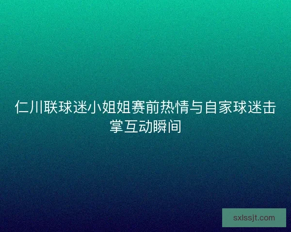 仁川联球迷小姐姐赛前热情与自家球迷击掌互动瞬间