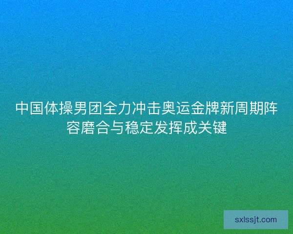 中国体操男团全力冲击奥运金牌新周期阵容磨合与稳定发挥成关键